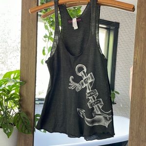 American Apparel Gray Pirate Graphic Tank Sz XS